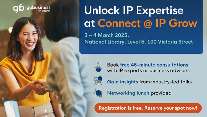 Get complimentary IP advice from experts at Connect @ IP Grow